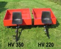 Przyczepka do ciągników jednoosiowych. Model HV220 vs HV350
